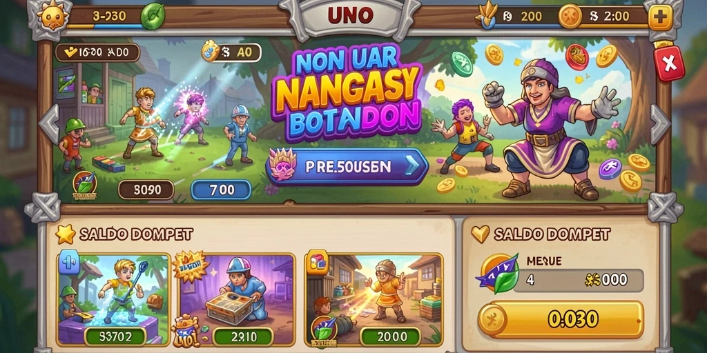 Menu pilihan permainan yang lengkap dan beragam.